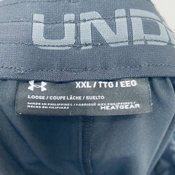 Under Armour Short Size XXL Men’s Navy Blue Athletic Gym Drawstring Pocket - Picture 7 of 8